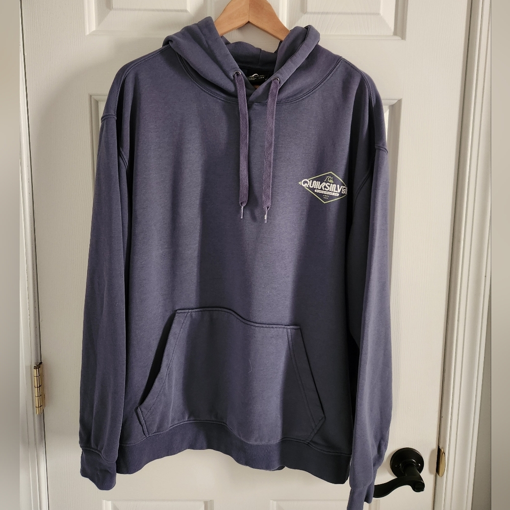 Quiksilver Men's Blue/Grey Hoodie